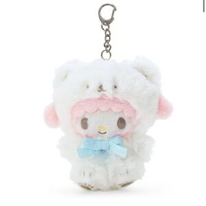 ✅Sanrio Sanrio Fluffy White Bear Clip On Mascot My Sweet Piano